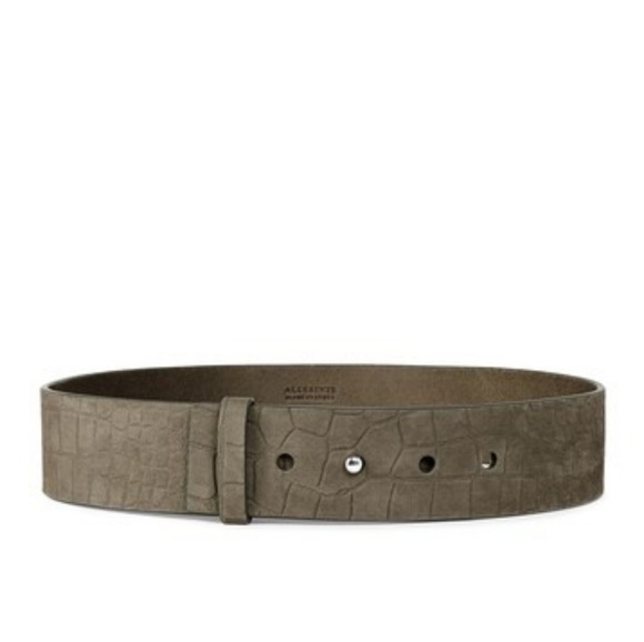 All Saints Accessories - AllSaints Mimosa Croc Waist Belt